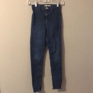 Topshop Moto Joni Jeans in Dark Blue